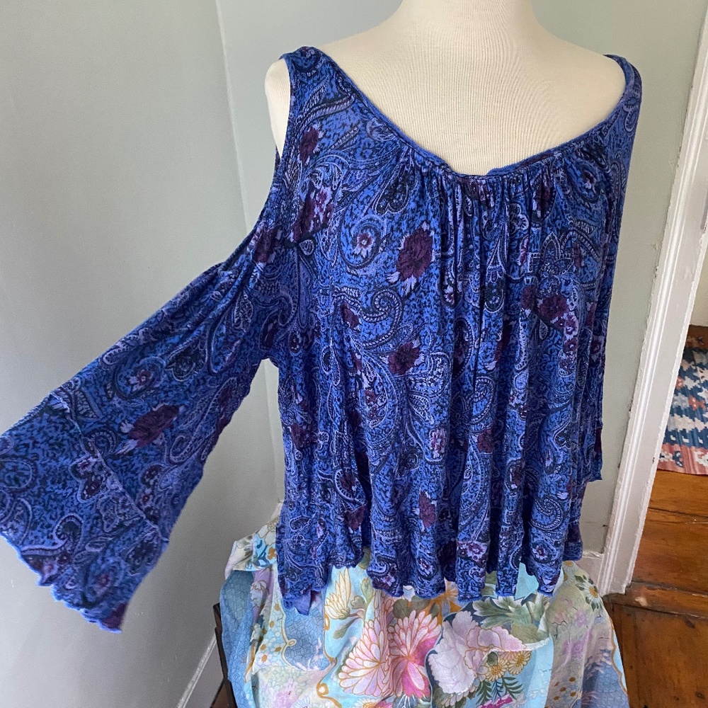Free People Blue Tunic L